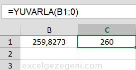YUVARLA - Excel Gezegeni YUVARLA