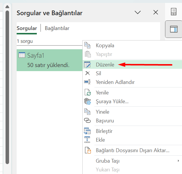 Veri Ekleme - Excel Gezegeni Düzenle