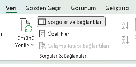 Veri Ekleme - Excel Gezegeni Sorgular ve Bağlantılar