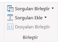 Veri Ekleme - Excel Gezegeni Sorguları Birleştir
