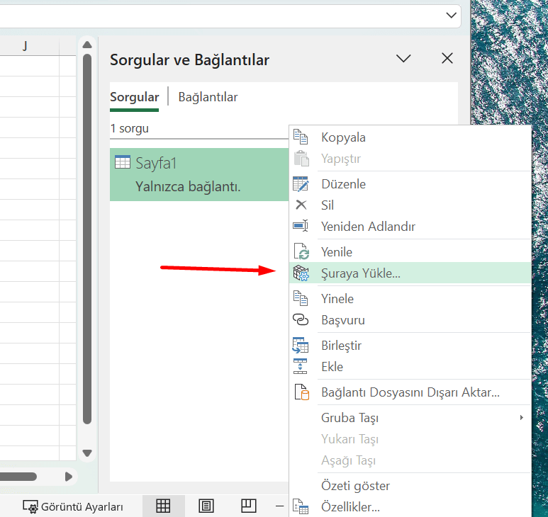 Veri Ekleme - Excel Gezegeni Şuraya Yükle