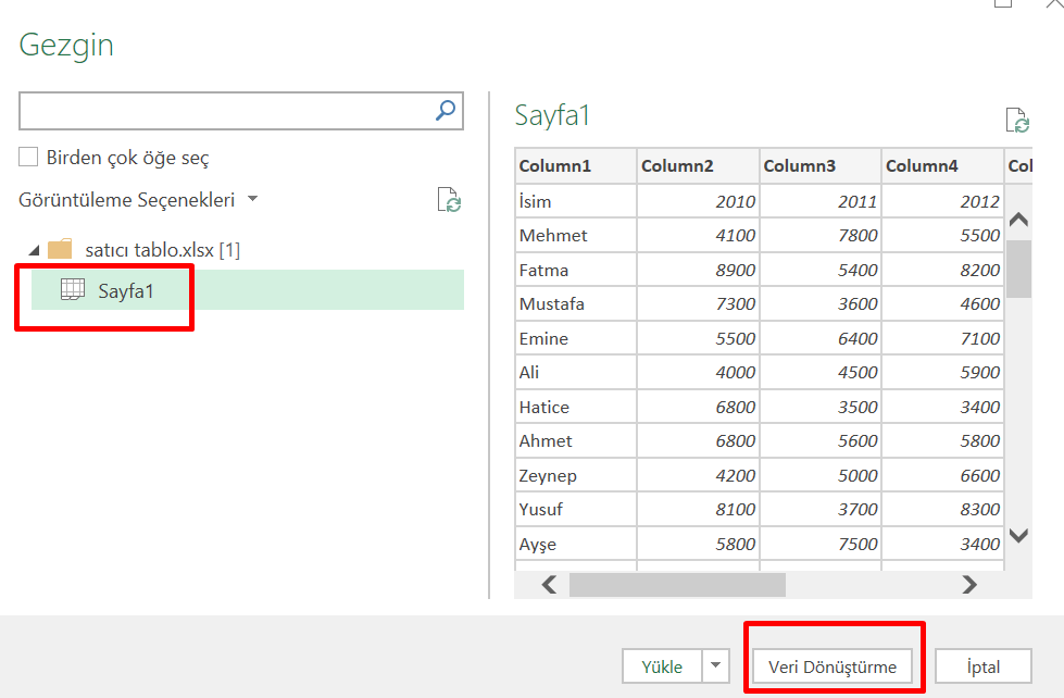 Veri Ekleme - Excel Gezegeni veri ekleme