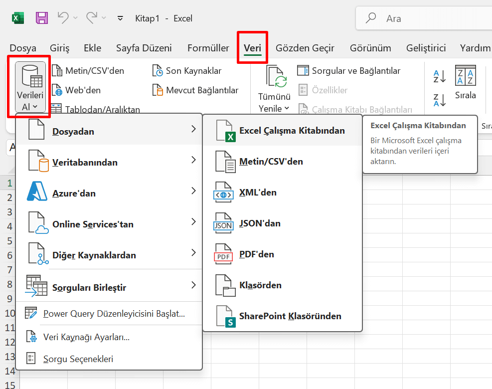 Veri Ekleme - Excel Gezegeni Veri ekleme